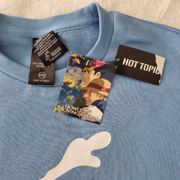 Studio Ghibli's Howl's Moving Castle Graphic Sweatshirt Unisex Med NWT Hot Topic - Picture 2 of 7